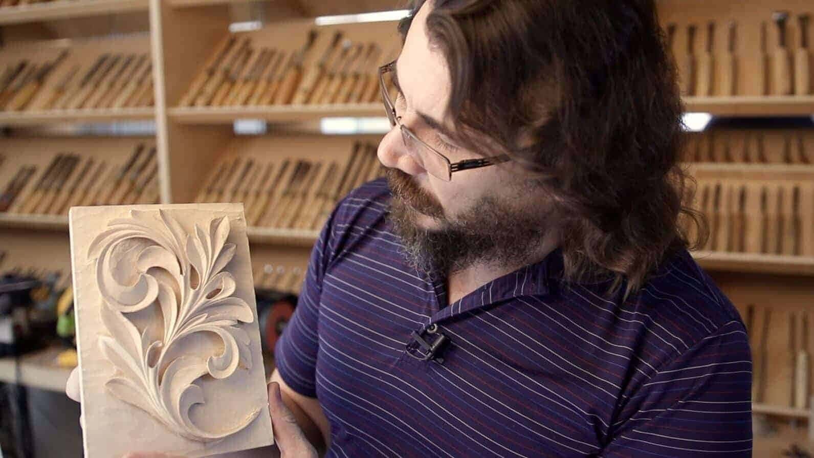 How to carve Ancient Greek Acanthus with chisels and gouges, taught online