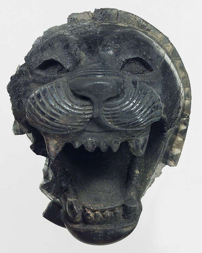 Assyrian Carver who carved a lion head research stage of carving lion head