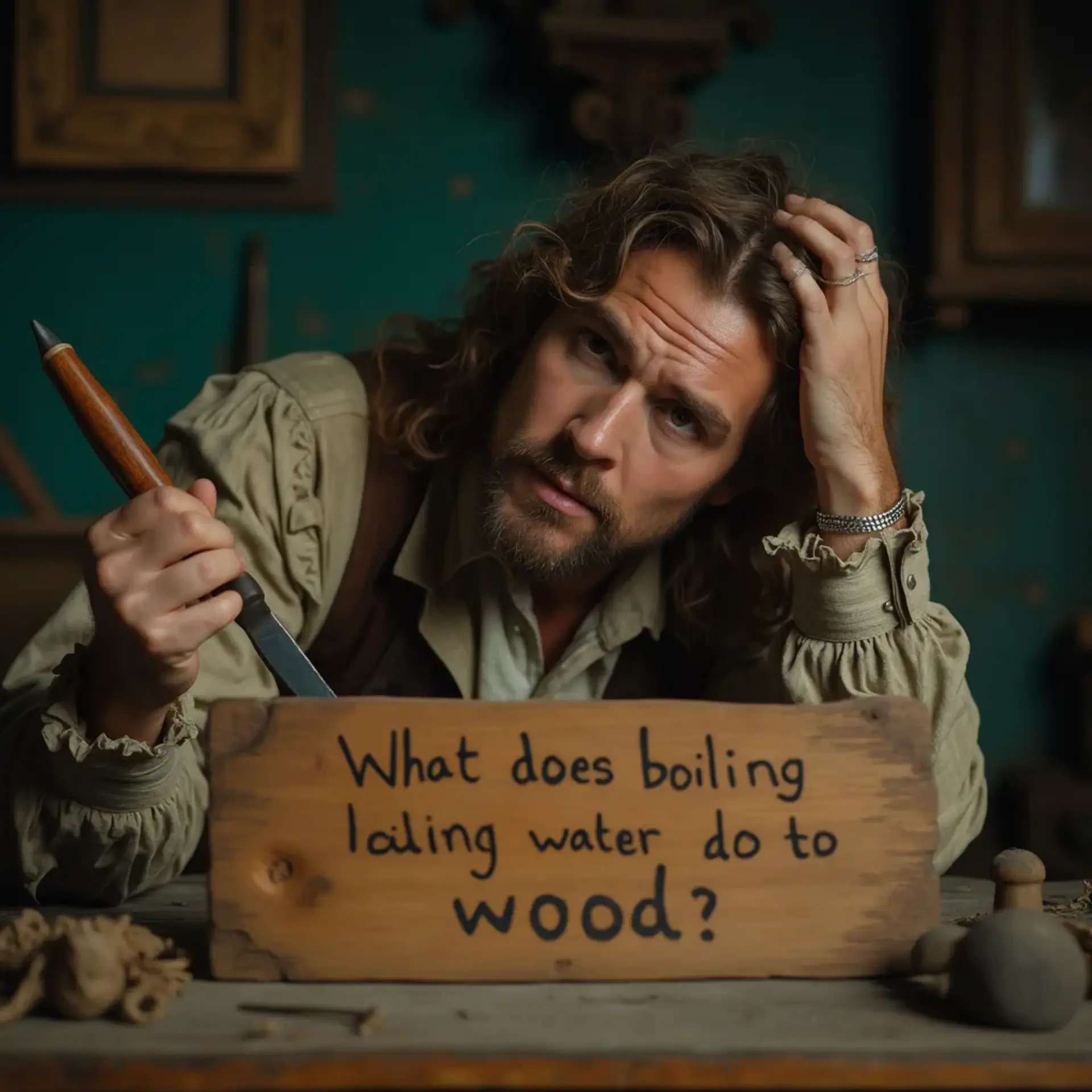 What does boiling water do to wood?
