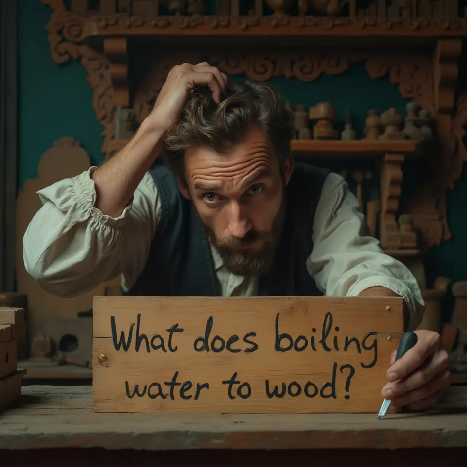 What does boiling water do to wood?