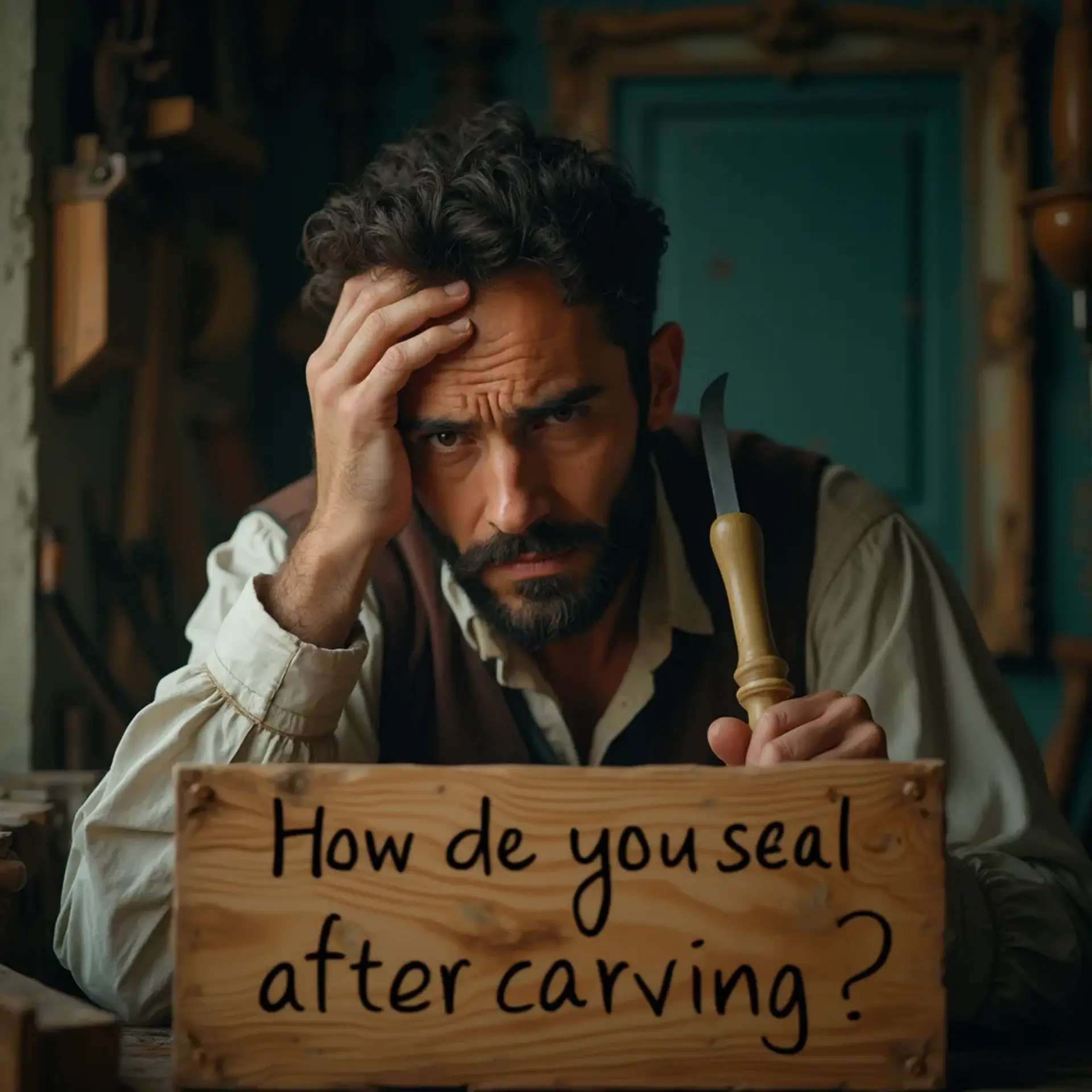 How do you seal wood after carving?