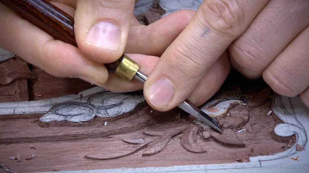 Carving Furniture Panel 20 – flowers in the upper right corner