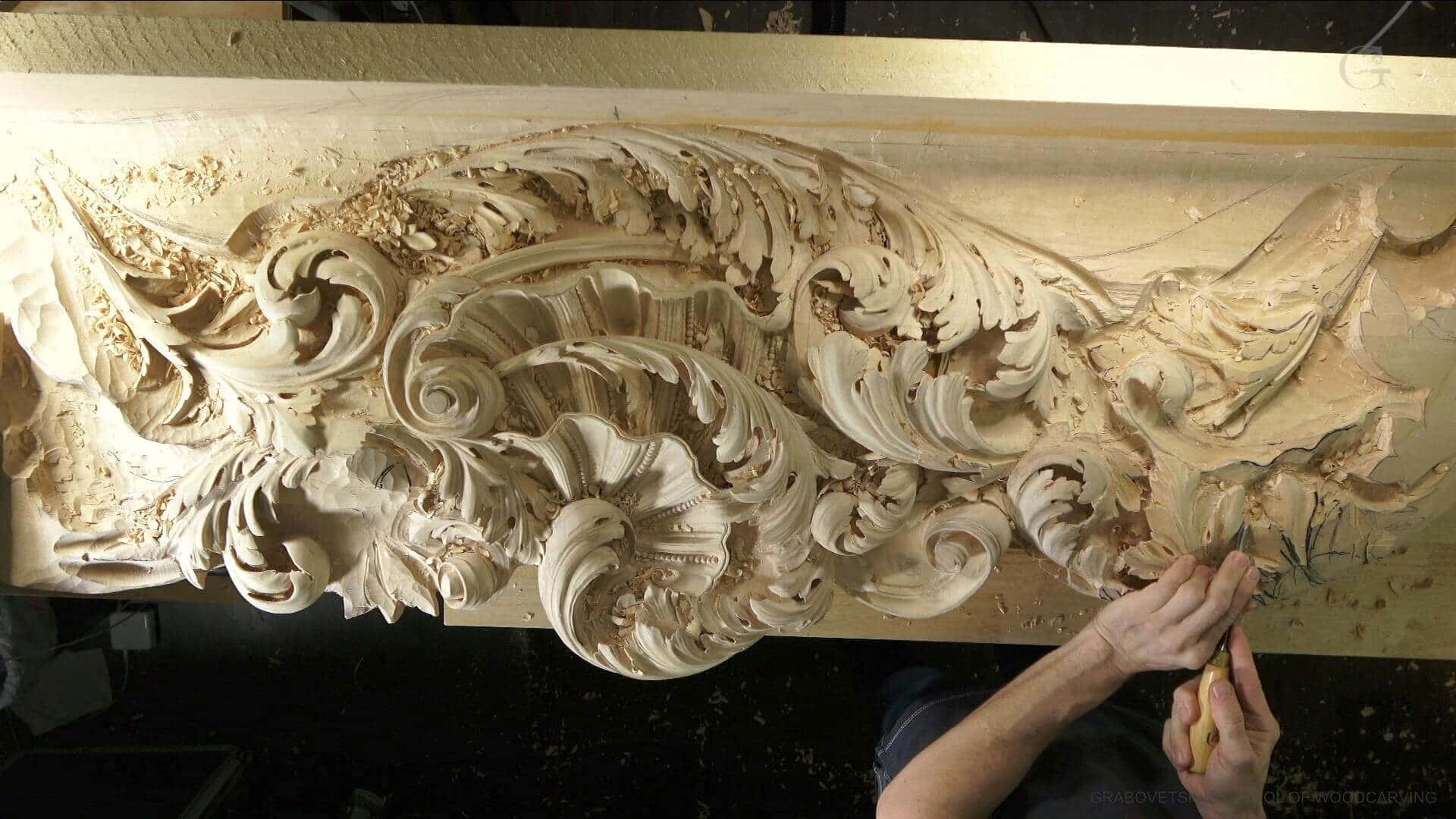 How do you soften wood before carving?