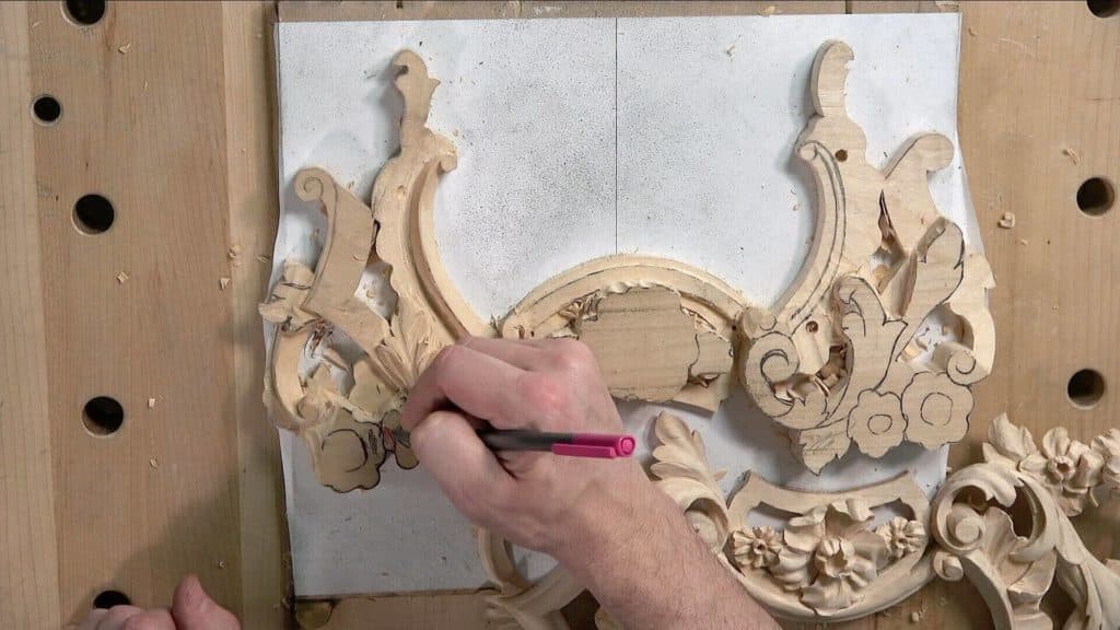 Carving Floral and Molding for the Panel 6
