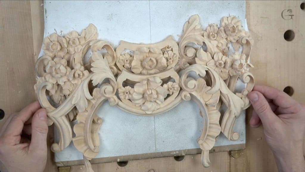 Carving Floral and Molding for the Panel 13