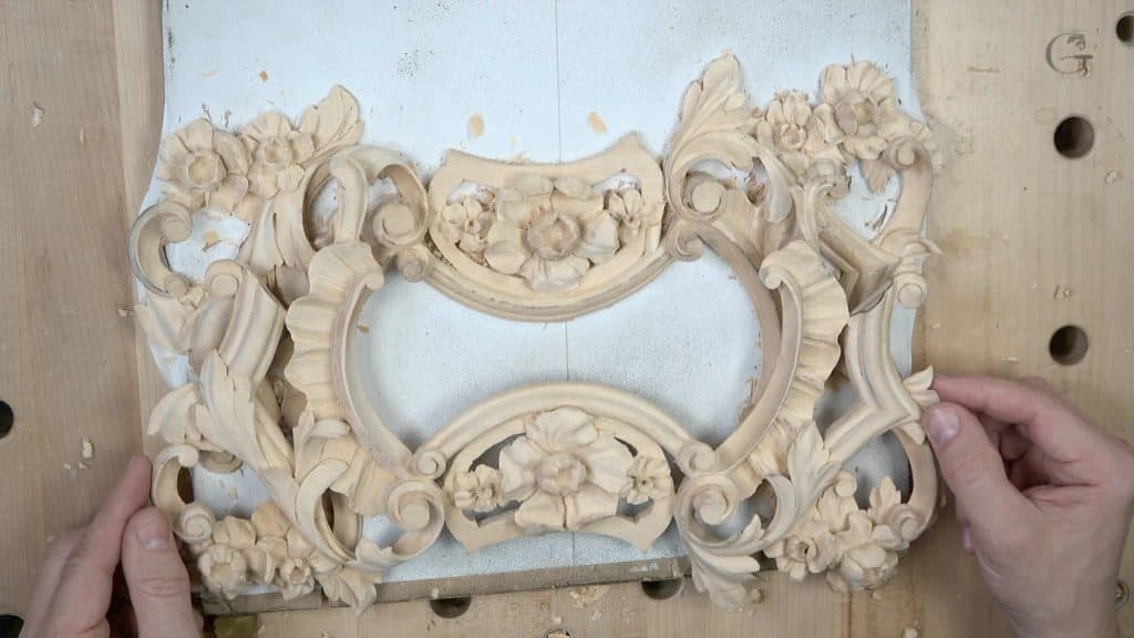 Carving Floral and Molding for the Panel 14