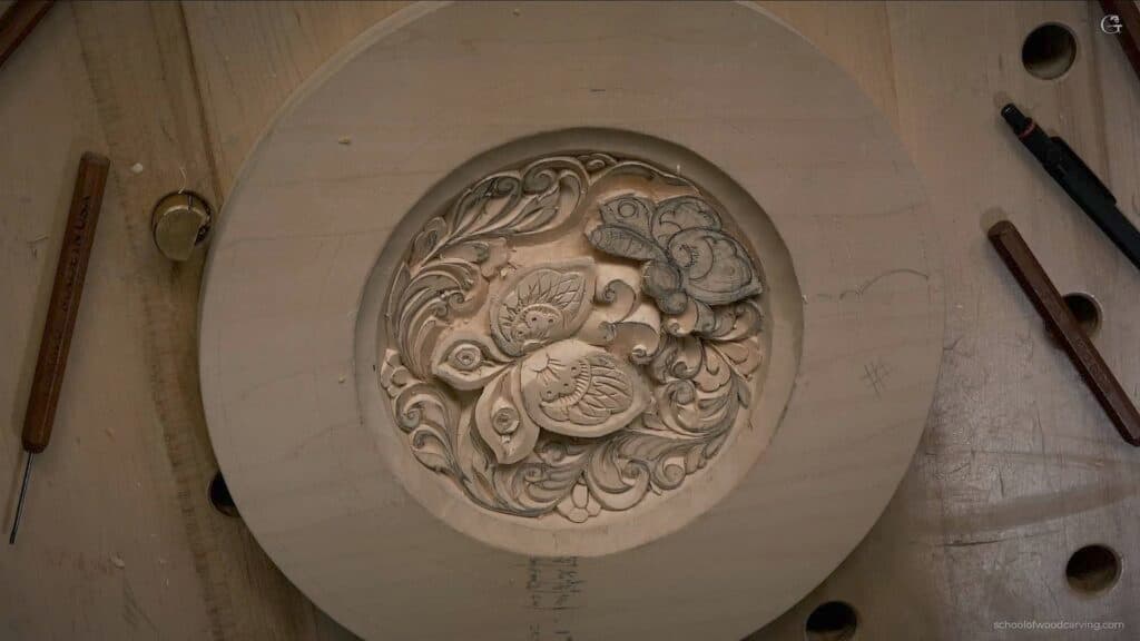 Carving Plate with Butterflies 9