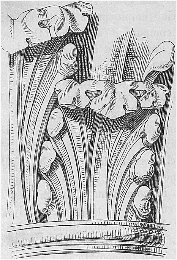 Roman acanthus capital from the Temple of Vesta at Tivoli, 1871