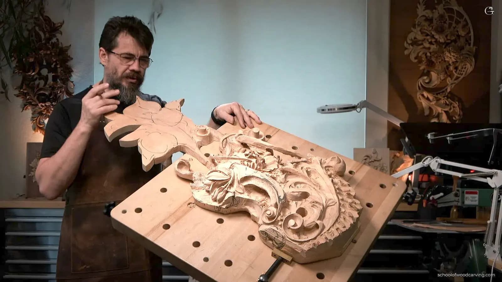 Woodcarving class in person at Marc Adams School of Woodworking