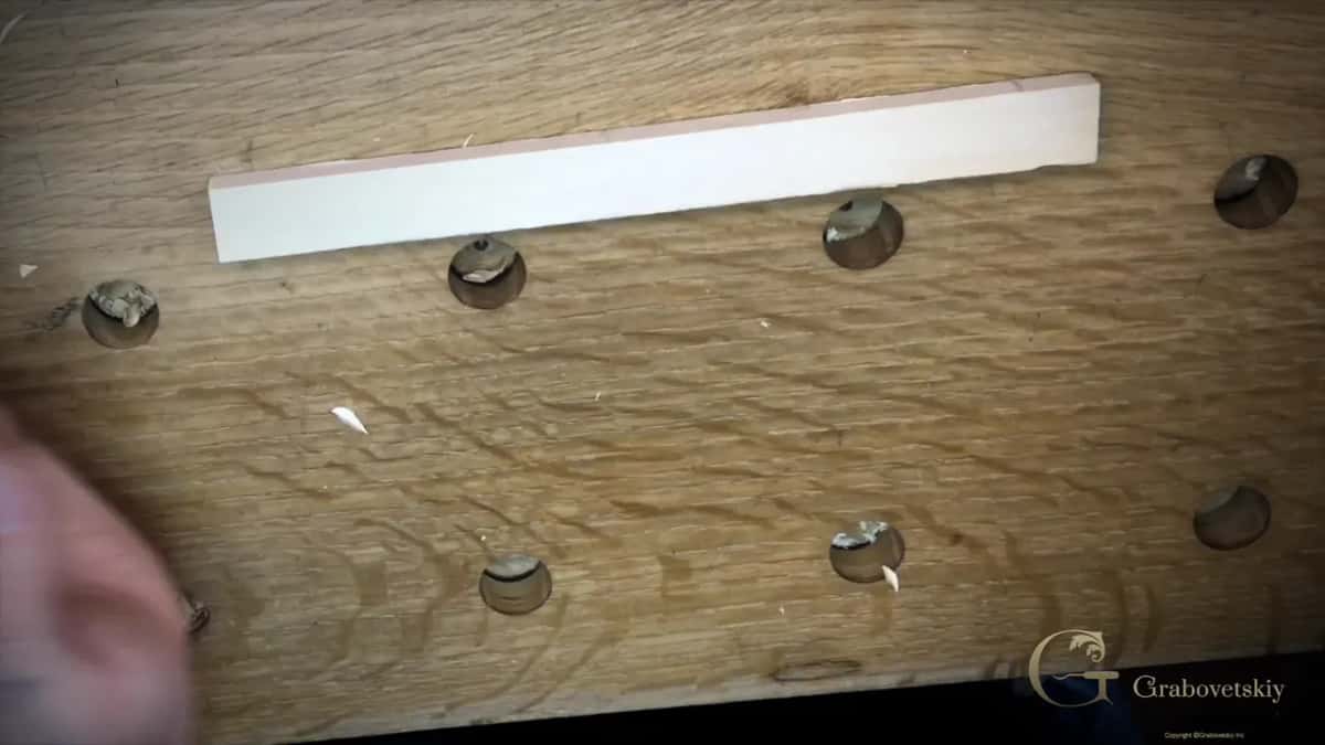 Small strip of basswood, about twenty millimetres wide and ten thick, ready for the molding exercise