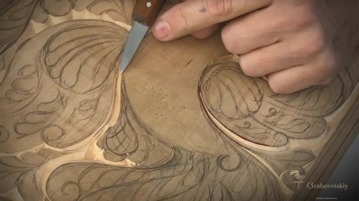 The sharp edge left where two bevels met exactly.