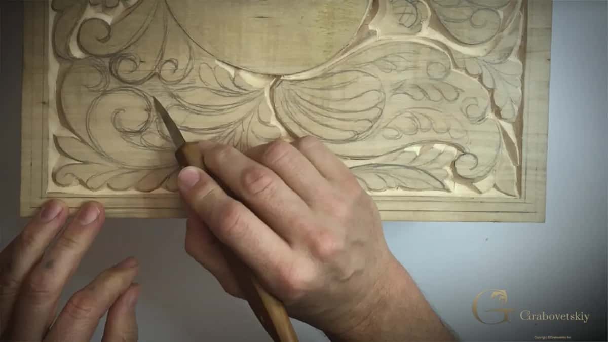 Bevel kept very low, because a lot of wood has to come away.