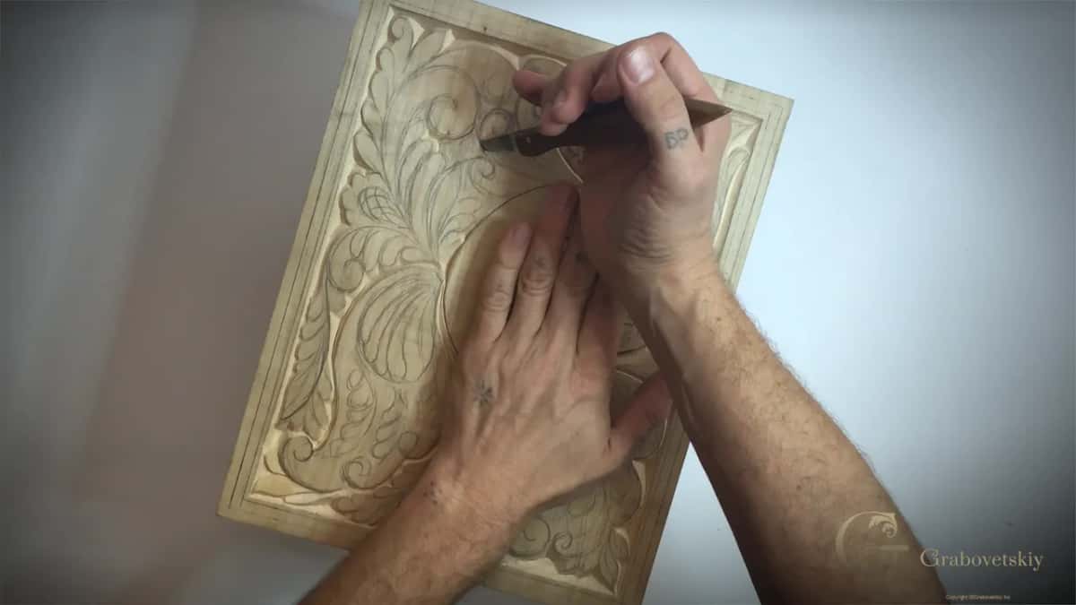 Palm heel pressed onto the board, with nothing underneath it.