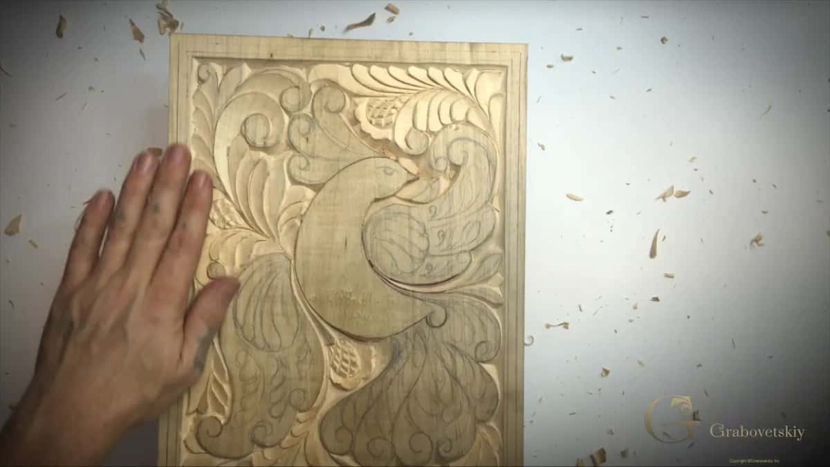Both flowers done, and the whole outside of the bird with them.