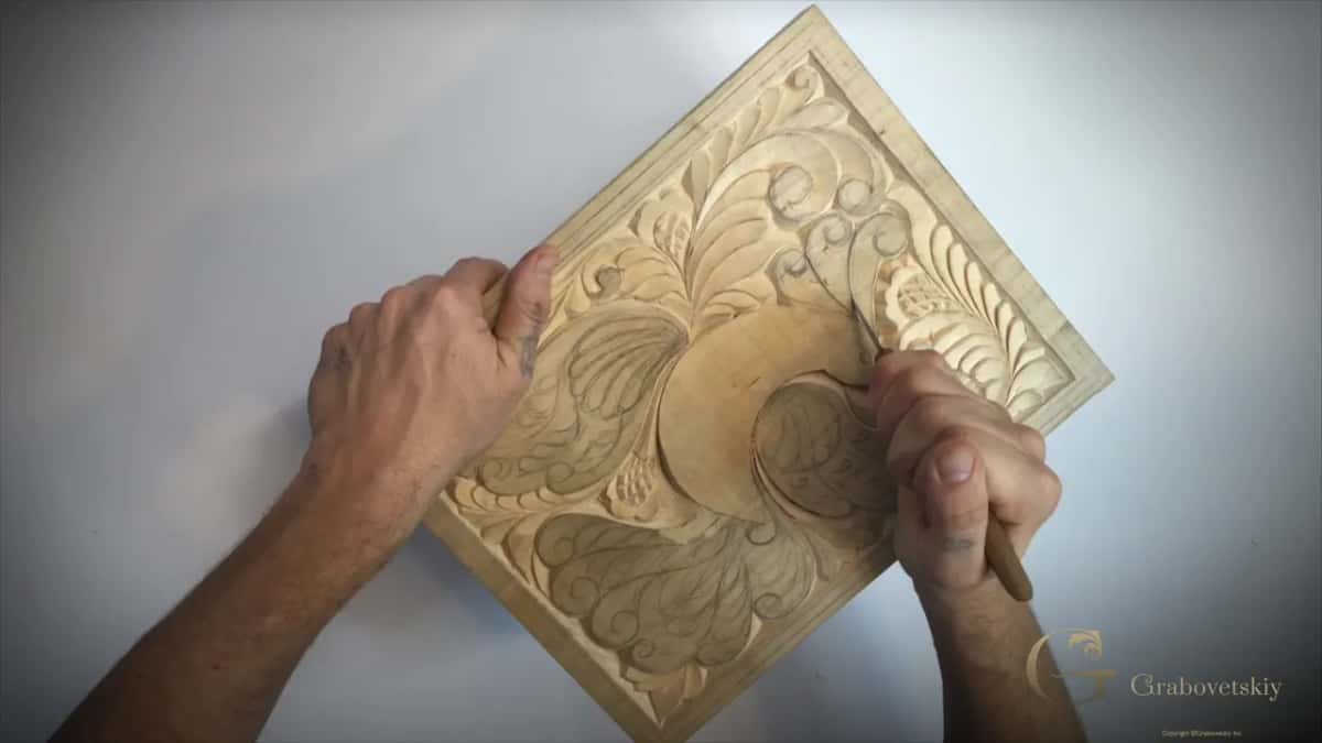 The pass finishing at ninety degrees after starting on a slight bevel.