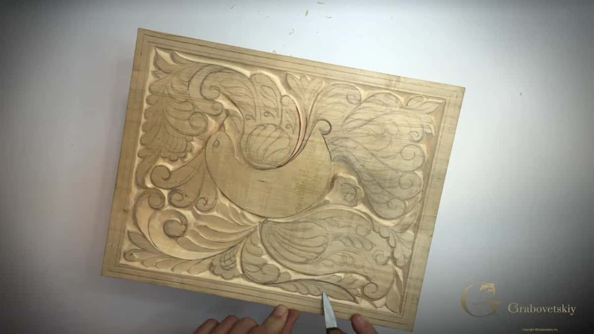 Working out which element passes under which before any of them is carved.