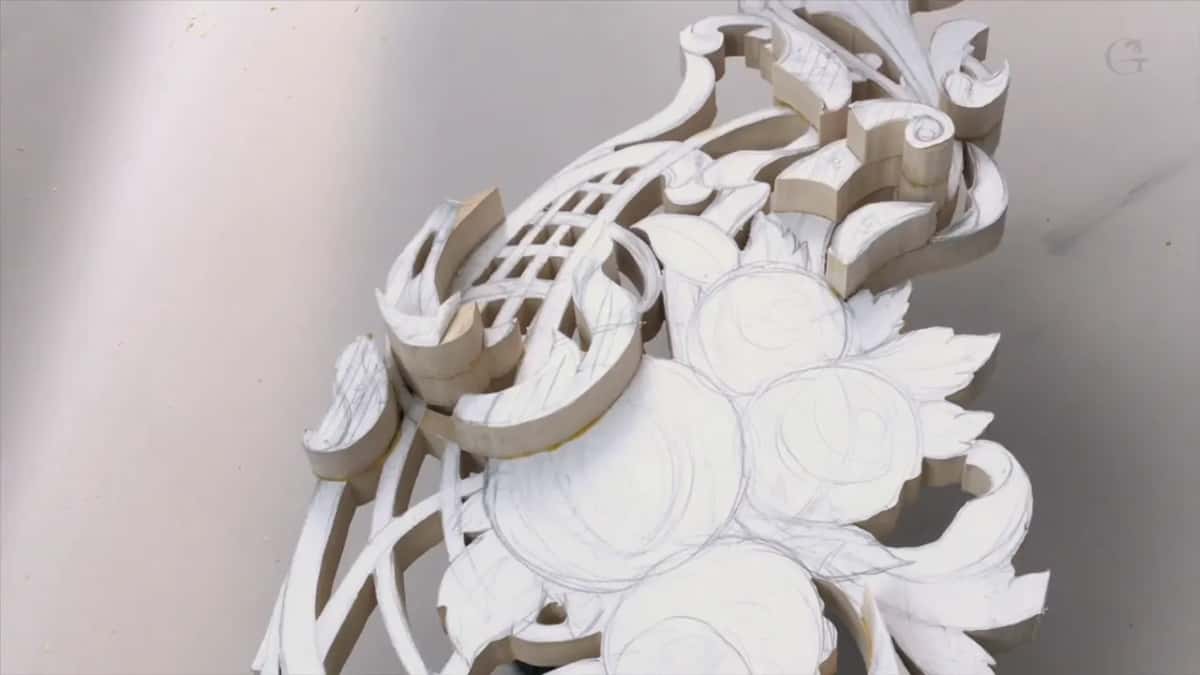 Stacked fretwork before any tool touches it