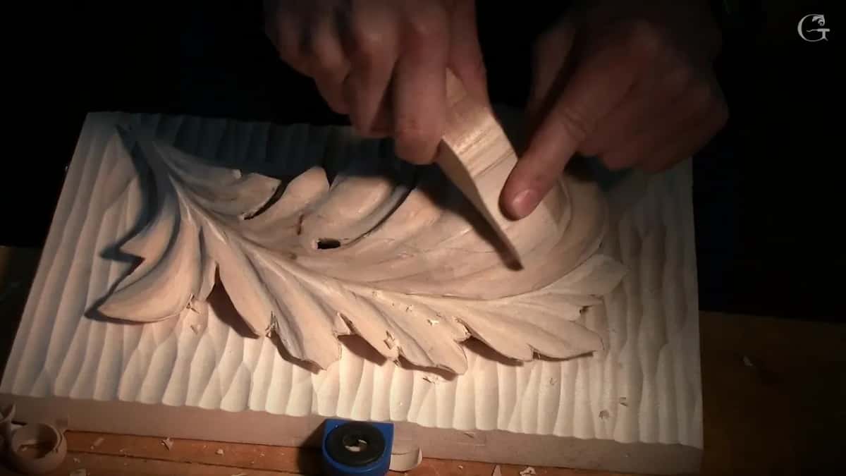 Chip pressed into the curl