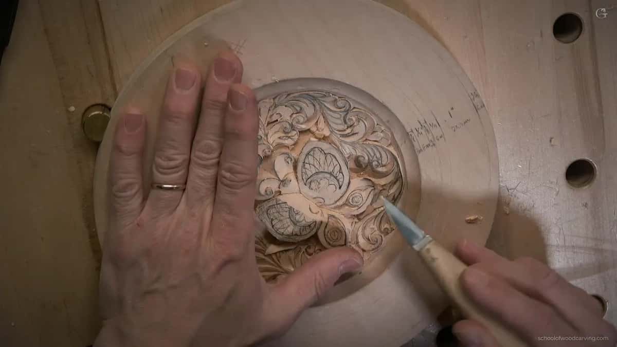 Palm flat on the plate as the blade reaches a wing