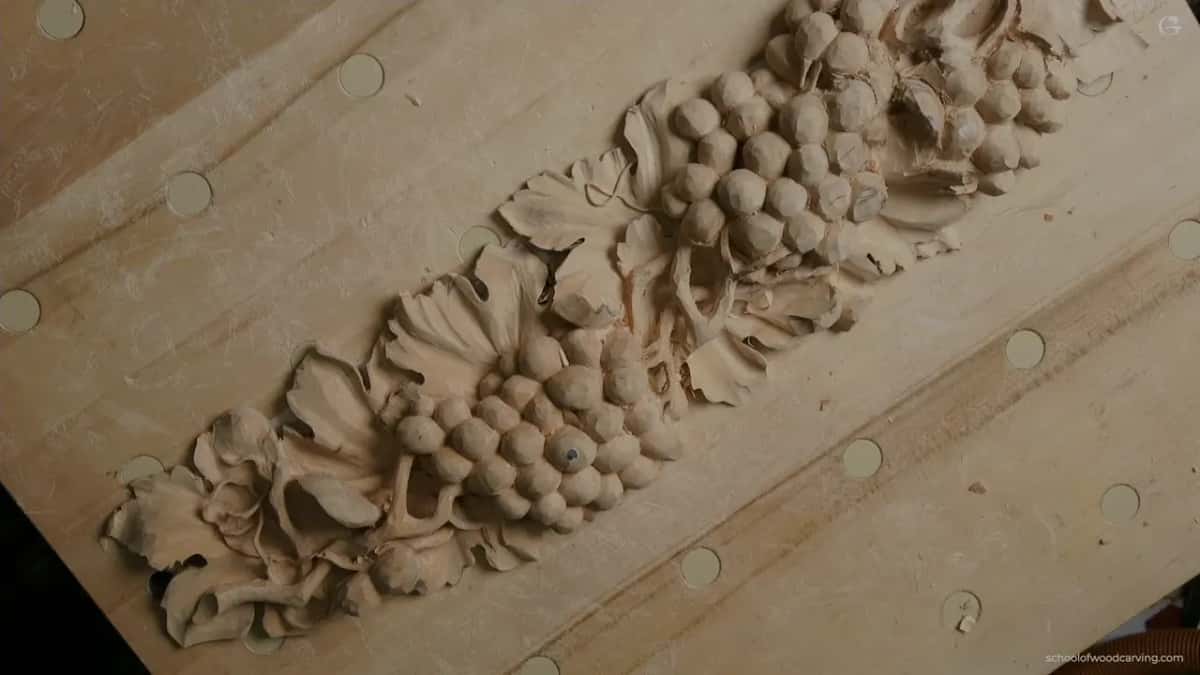 The finished cluster from an angle, rough but blocked in