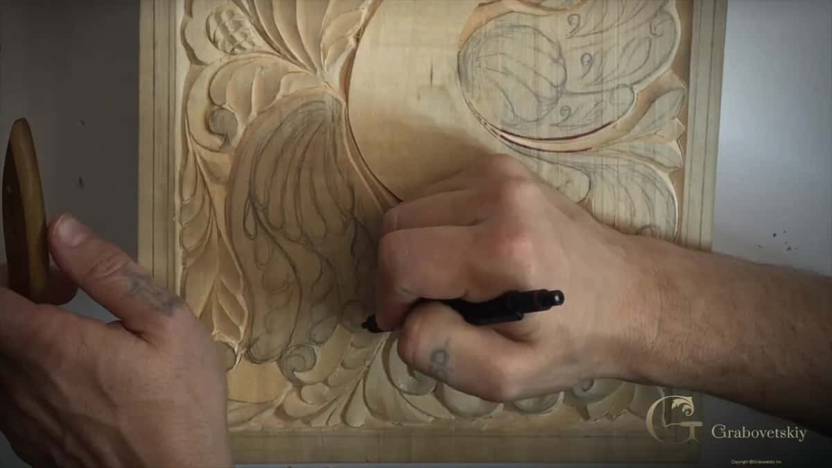 A ridge marked for later, one of those faults that stays invisible while you carve and appears immediately on a large screen.