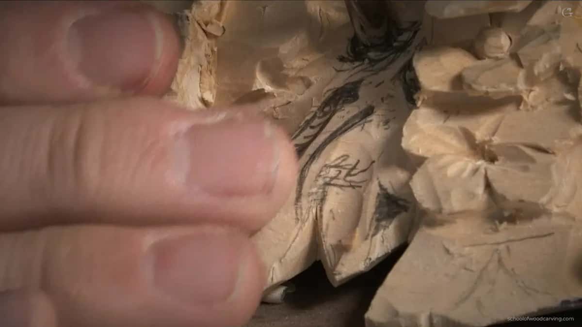 Fingertips close to the lens