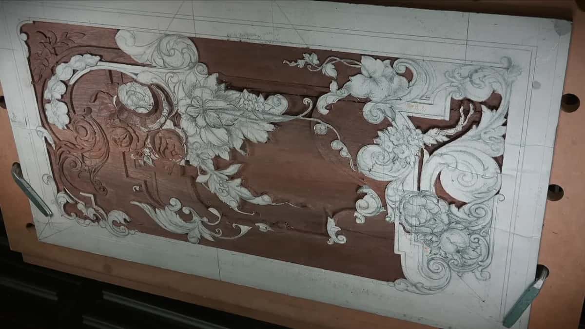 Whole panel clamped to the bench