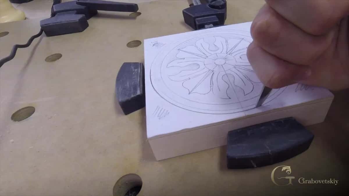 Working a quarter circle, then the block turns under the hand