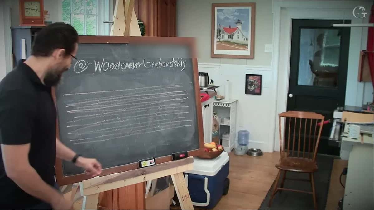 Parallel chalk strokes for a board's grain