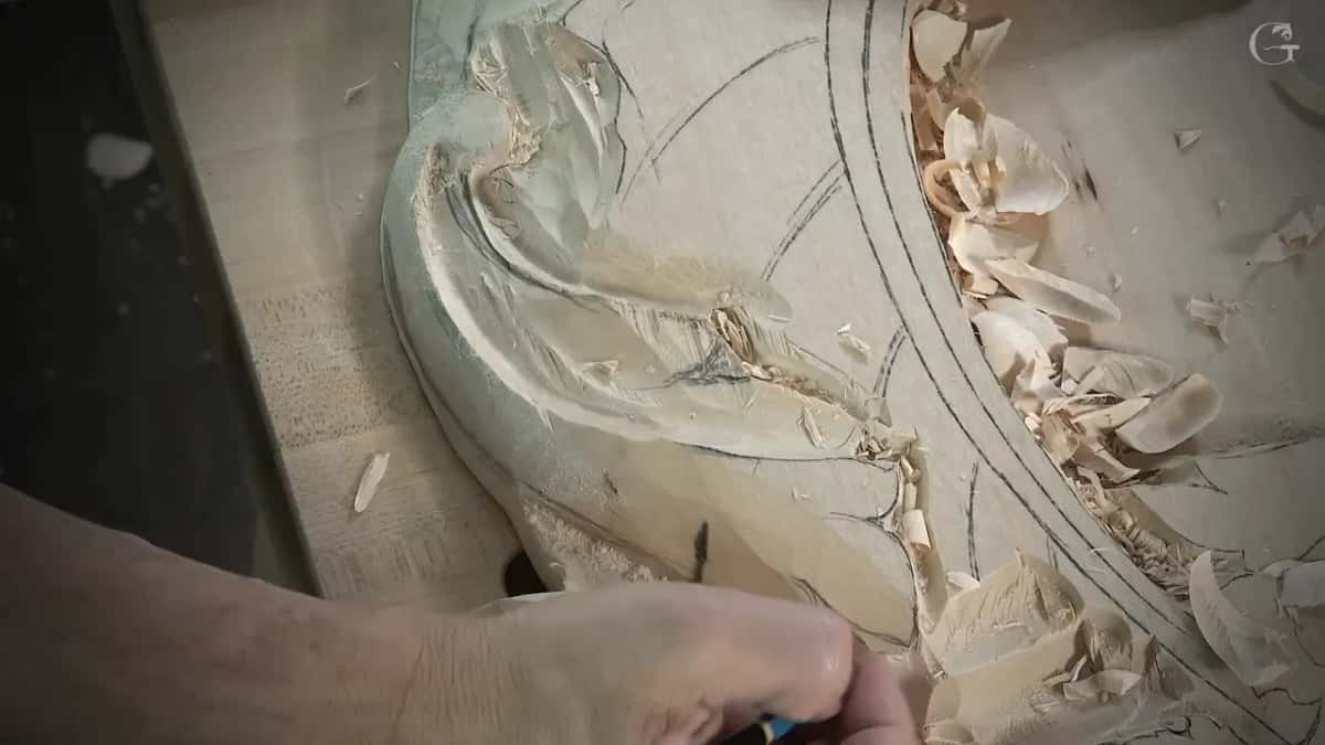Small tool held at the turn of the scroll