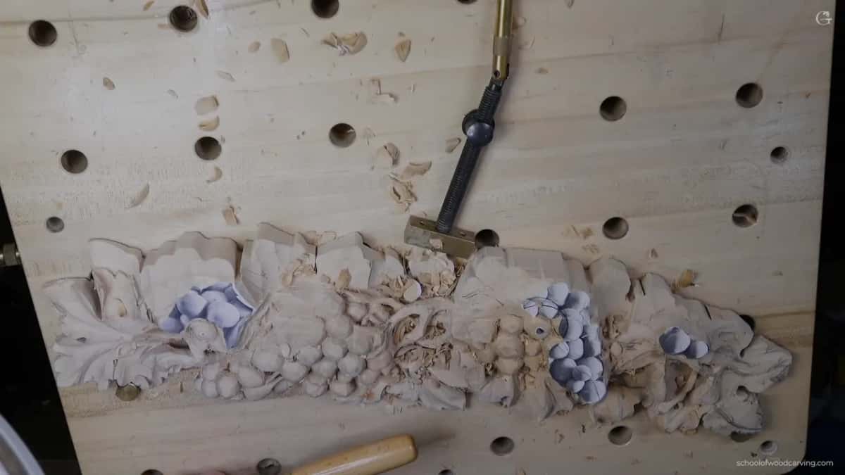 Panel alone on the bench under chips