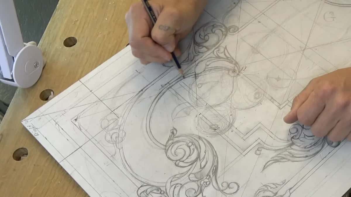 Pencil among the circles in the upper half