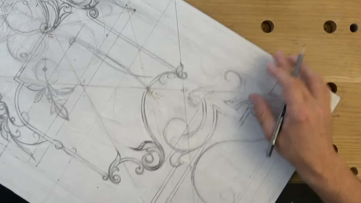 Hand spread over the right half