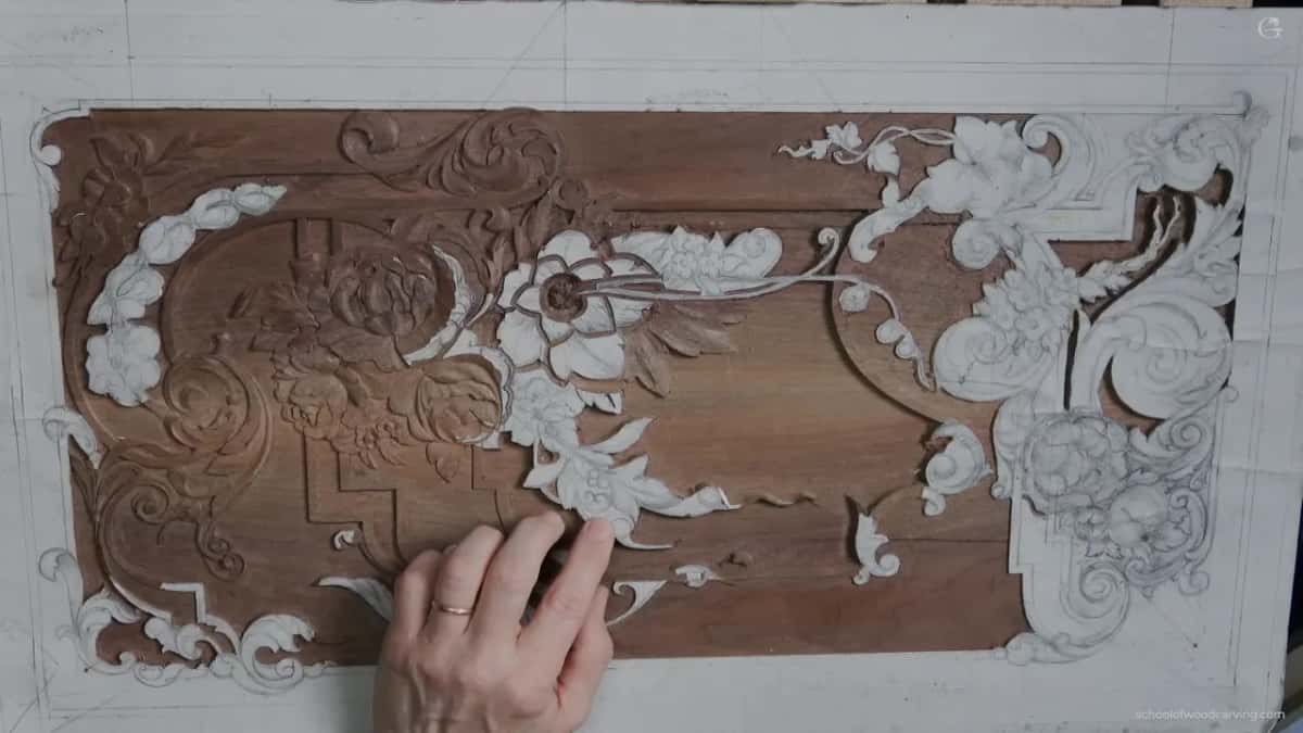 The whole panel, from above.