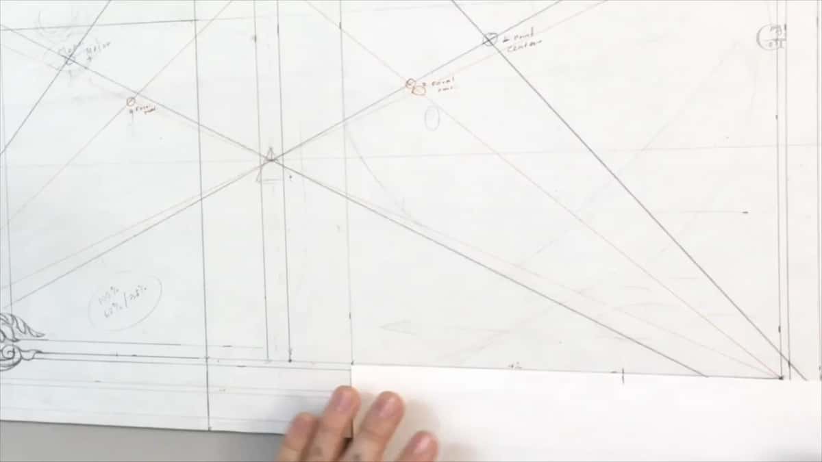Paper held flat at the bottom edge
