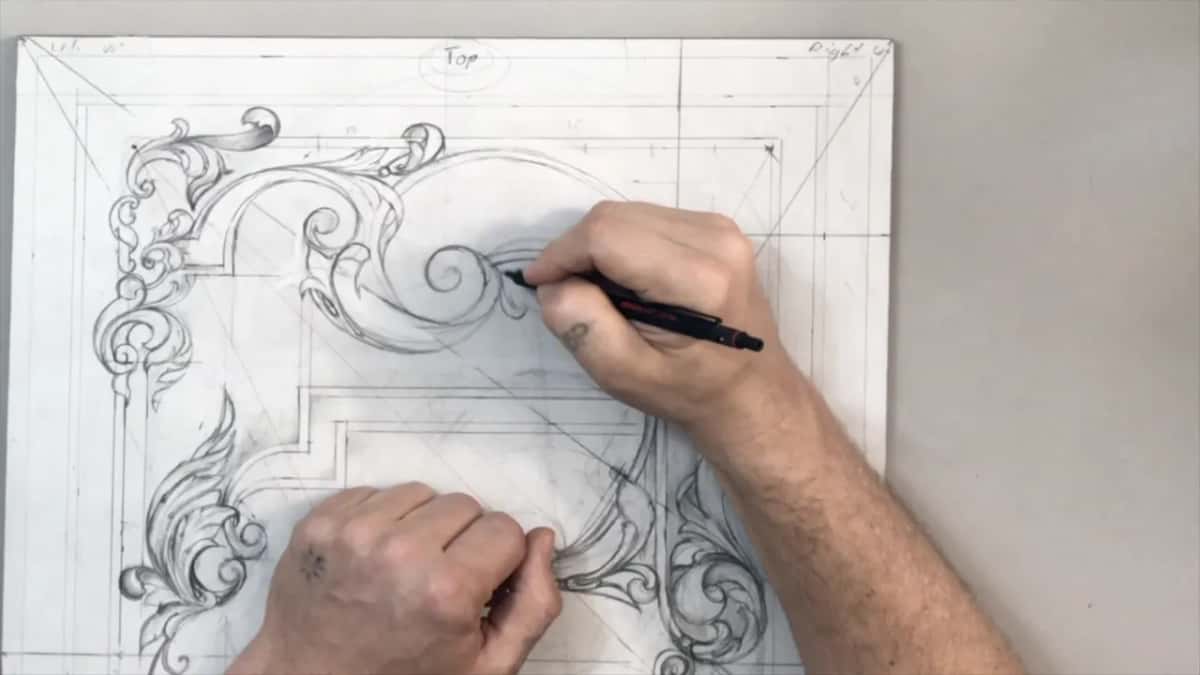 Spiral taking shape under the pencil