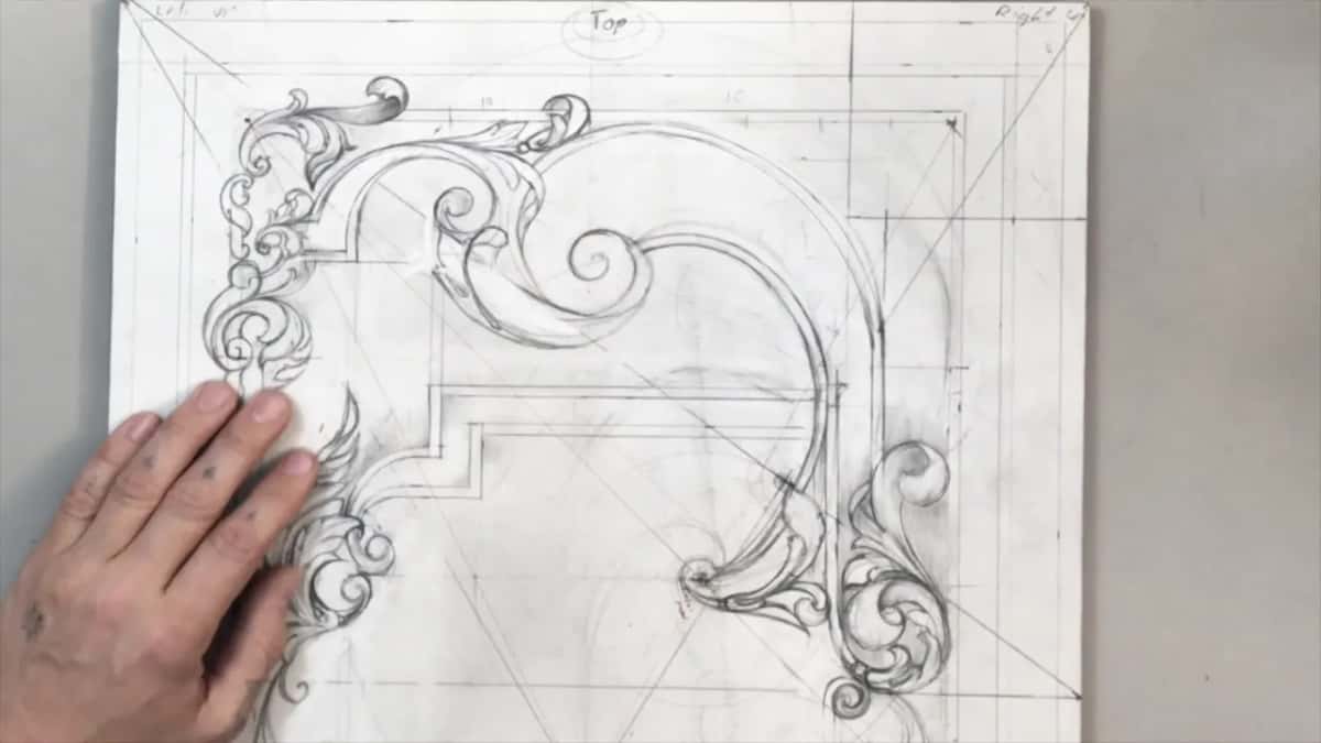 Left palm flat on the paper, no pencil