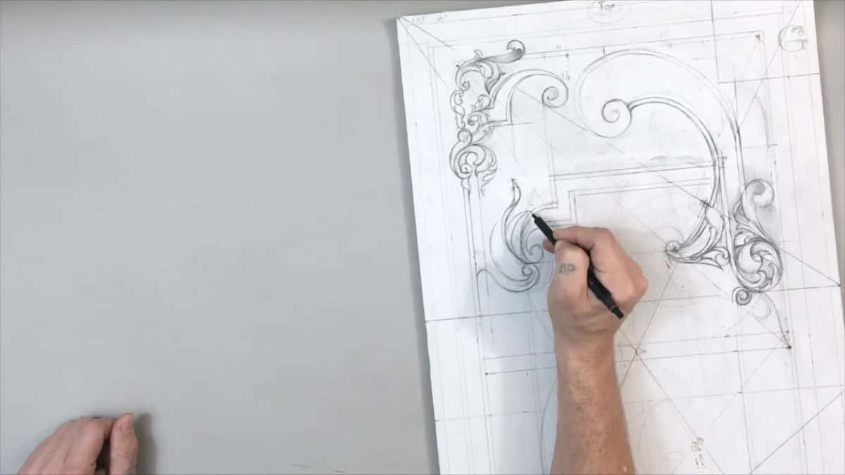 Pencil on a leaf by the stepped line