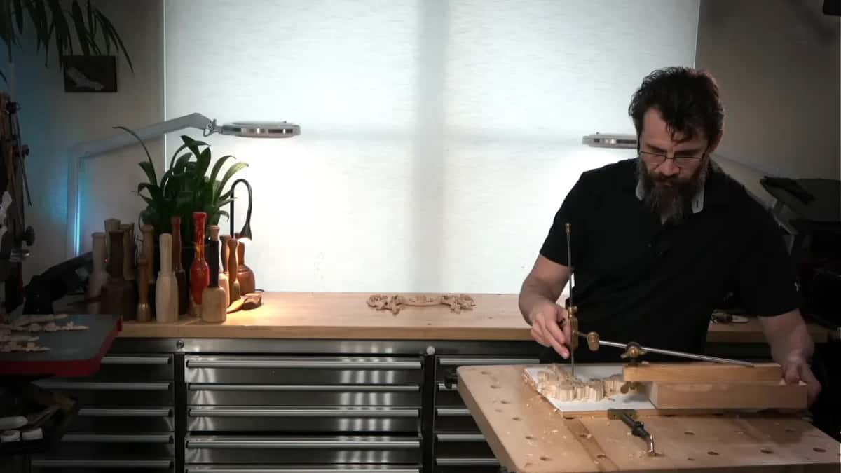Checking depth with a brass and steel gauge
