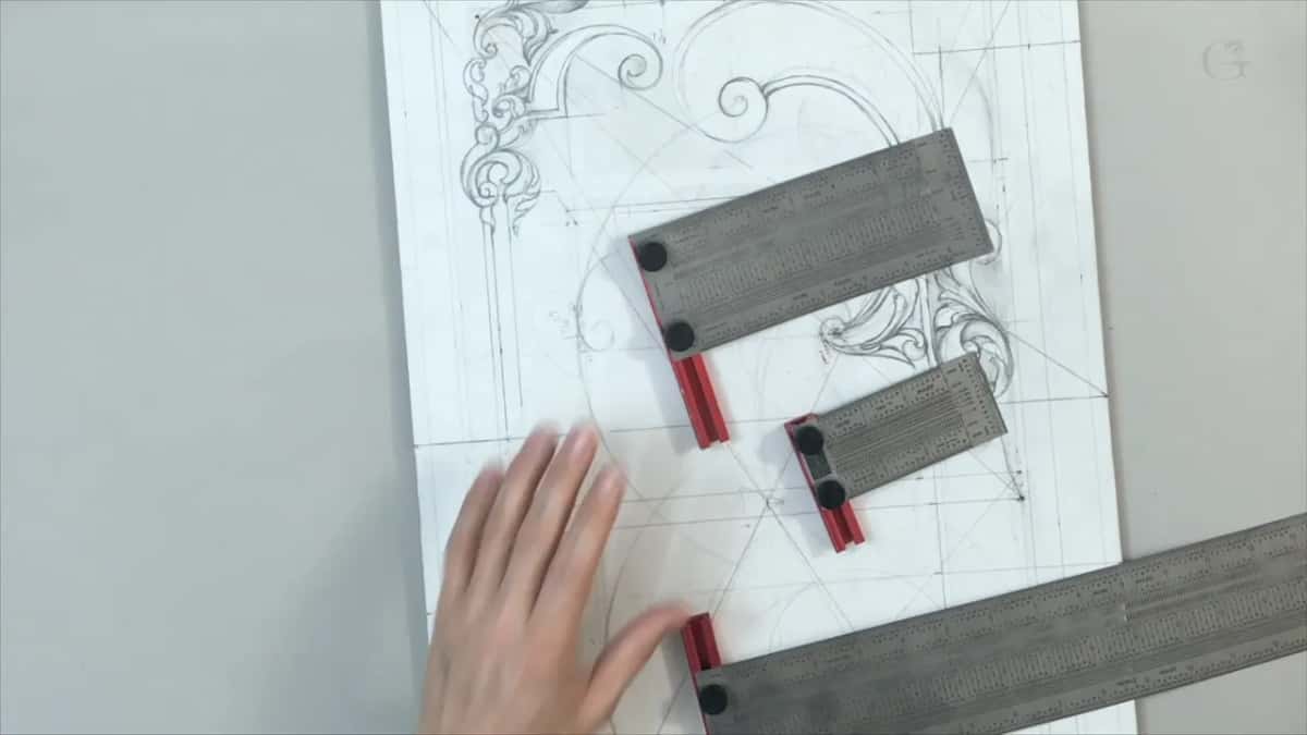 Three perforated rules with red ends