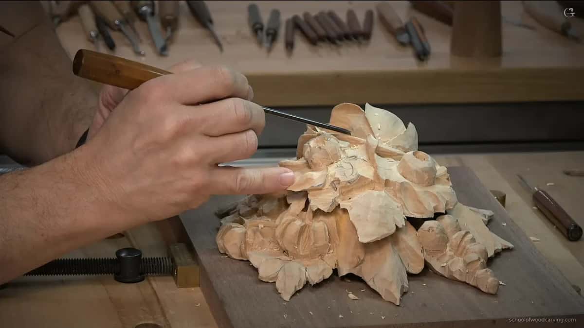 Low side view as a thin blade comes in toward the stem