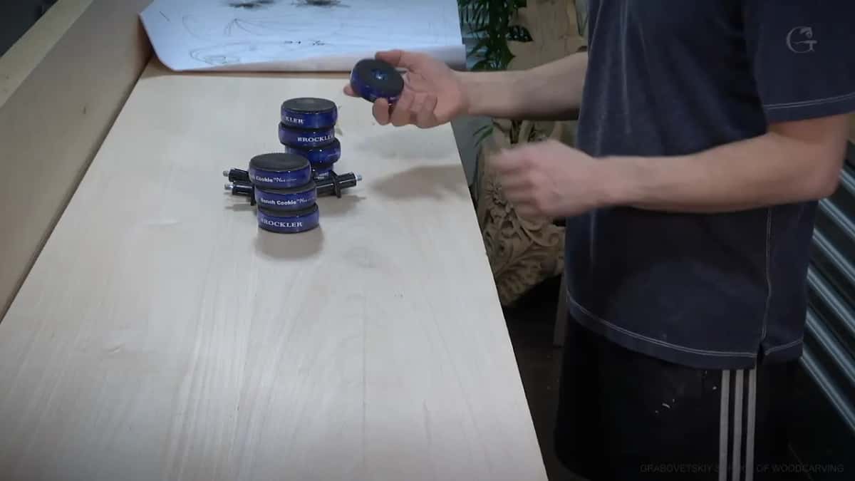 Four bench cookies Four cookies stacked with legs