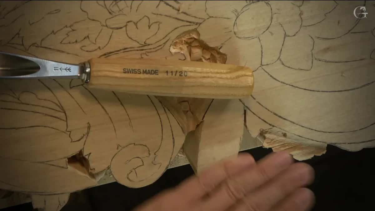 Gouge stamped Swiss Made.