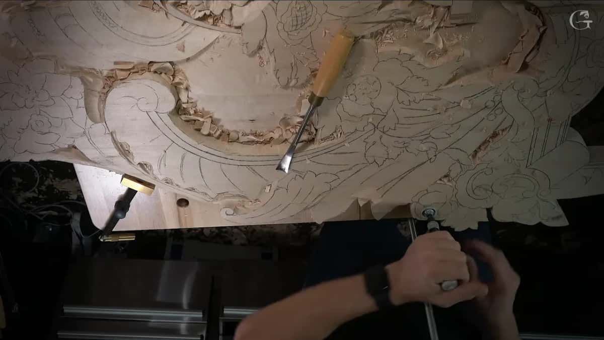 Clamp going on under the board