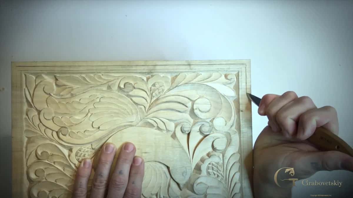 One pass, no more, on end grain.