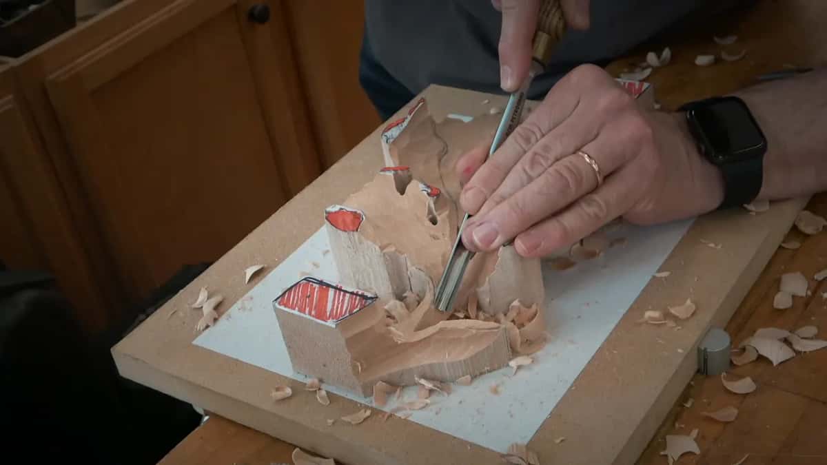 Narrow gouge working