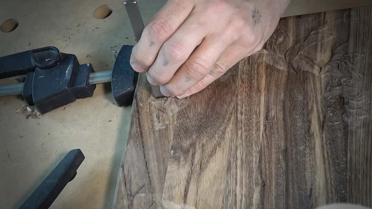 Punch on dark wood.