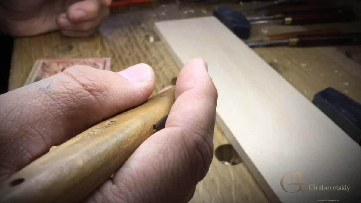Knife handle in my fist.