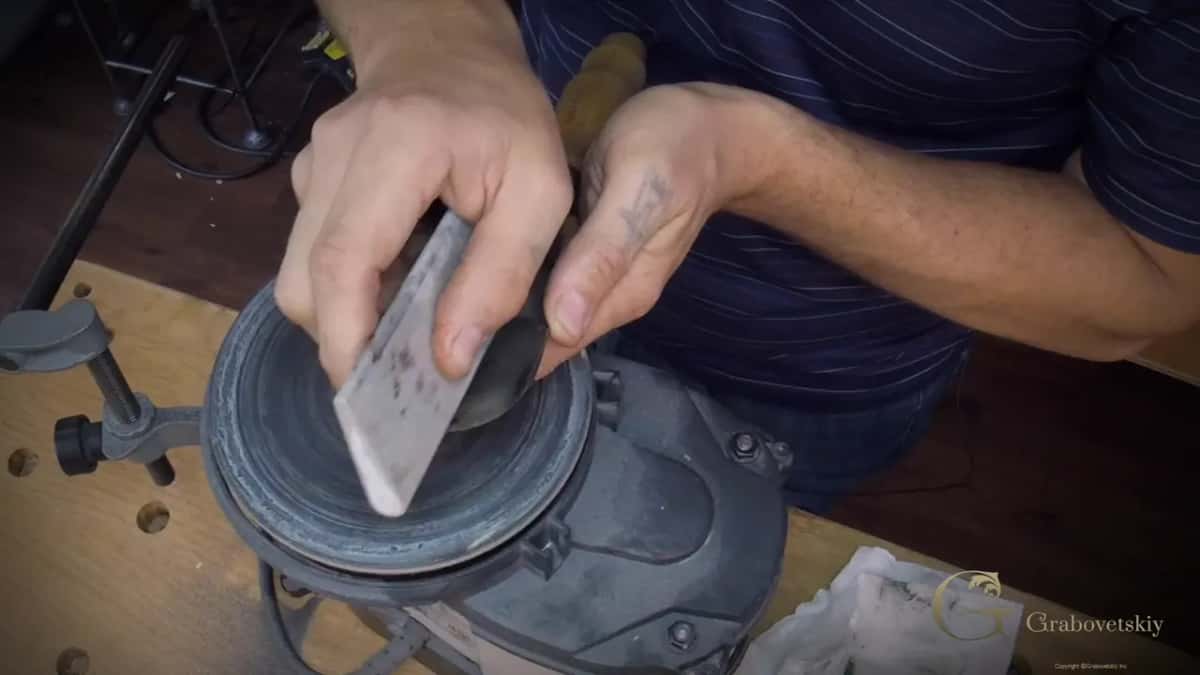 Flat stone, big gouge