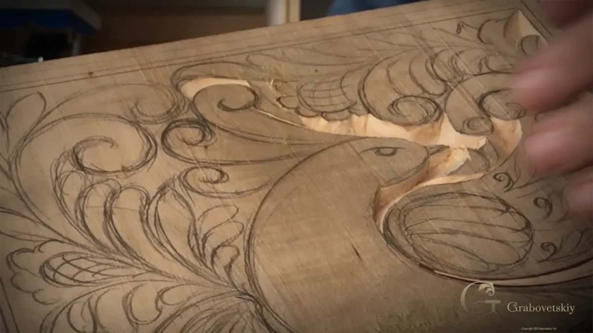 First carved outline